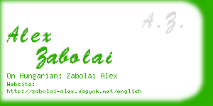 alex zabolai business card